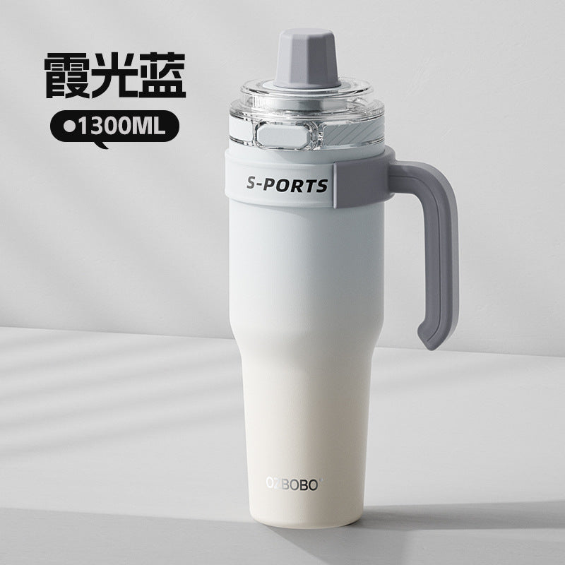 Vaso Térmico de 1250 ml con Interior de Acero 316 Recubierto de Cerámica y Popote Flexible