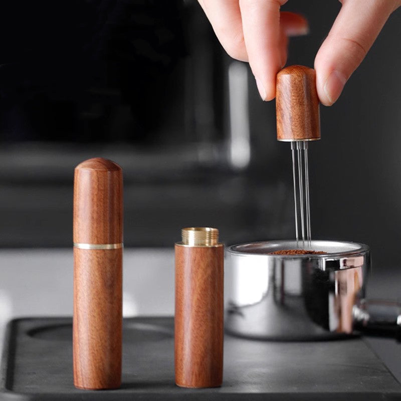 Agujas distribuidoras de café (WDT Tool)|Mango de madera y agujas de acero inoxidable