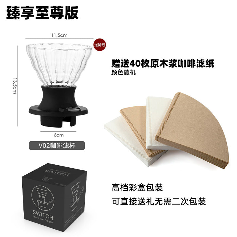 Brewer V60 Switch Tamaño 02 con 40 filtros