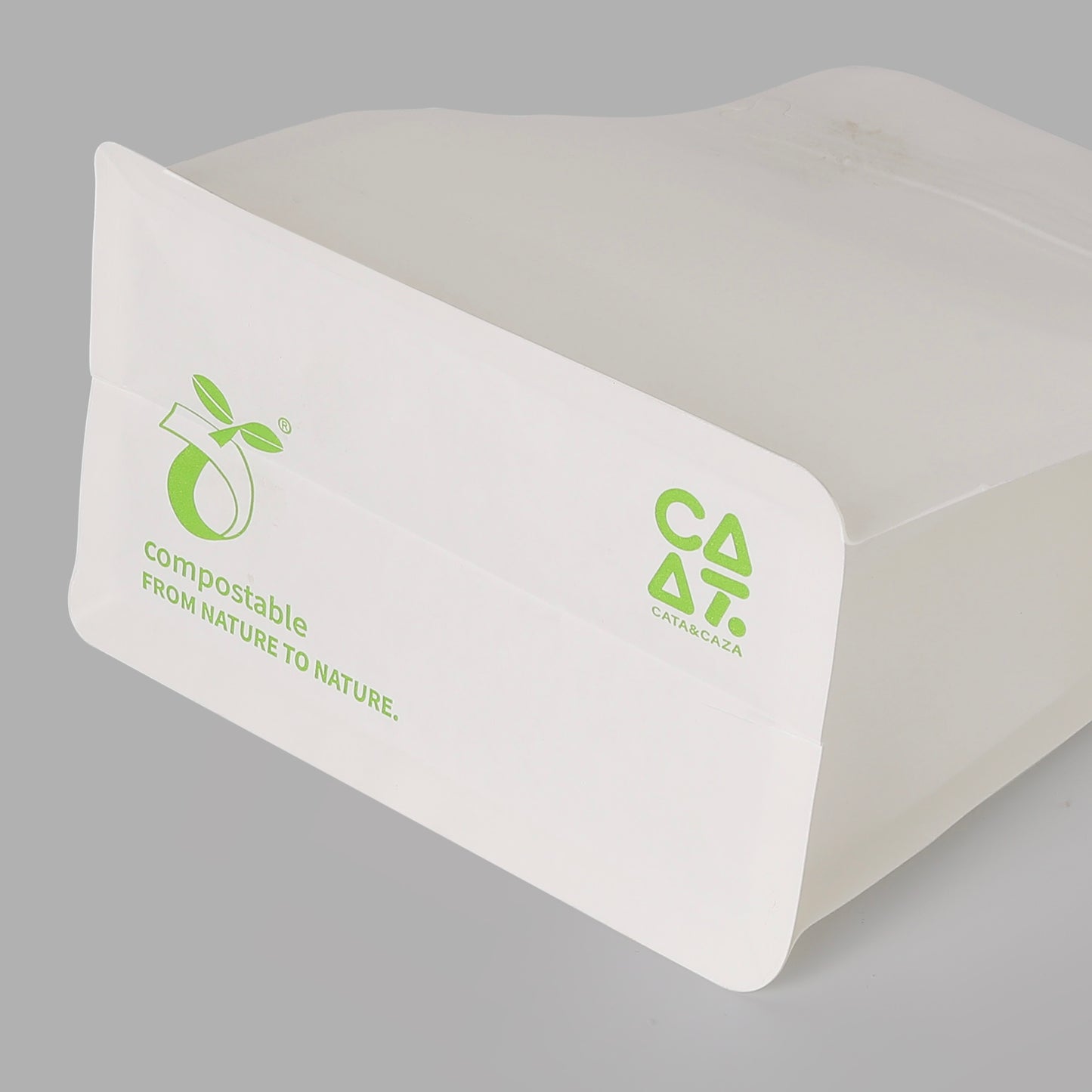 100 Bolsas Compostables 340g para Café con Válvula Desgasificadora y Zipper Abre Fácil