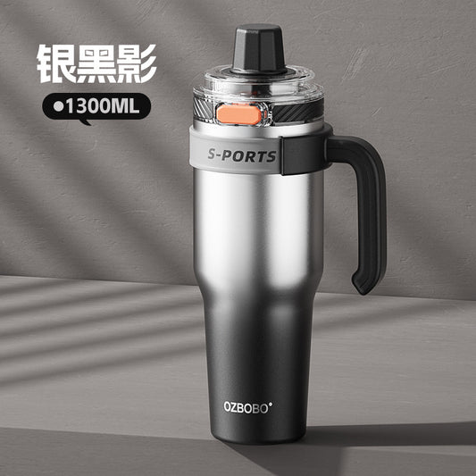 Vaso Térmico de 1250 ml con Interior de Acero 316 Recubierto de Cerámica y Popote Flexible