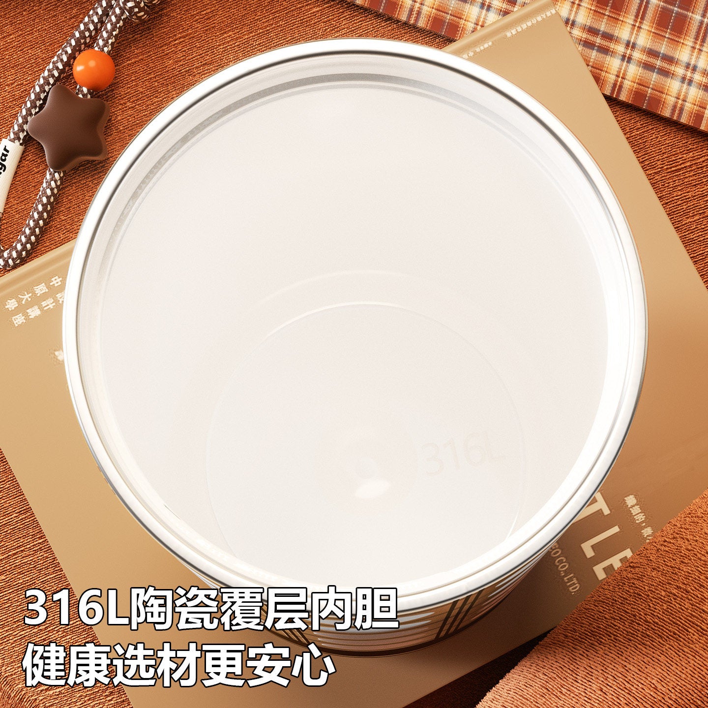 Vaso térmico 550 ml con interior SUS316 cerámico