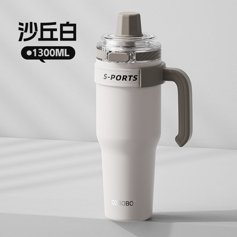 Vaso Térmico de 1250 ml con Interior de Acero 316 Recubierto de Cerámica y Popote Flexible